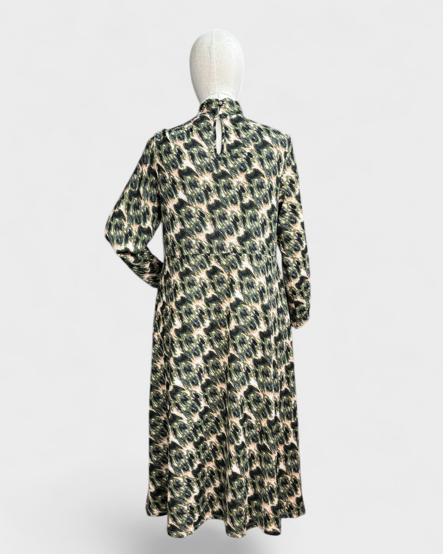 Rachel Comey Green Pink Beige Long Printed Dress, 1X