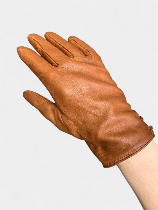 Brown leather gloves, Comptoir des Cotonniers, 1