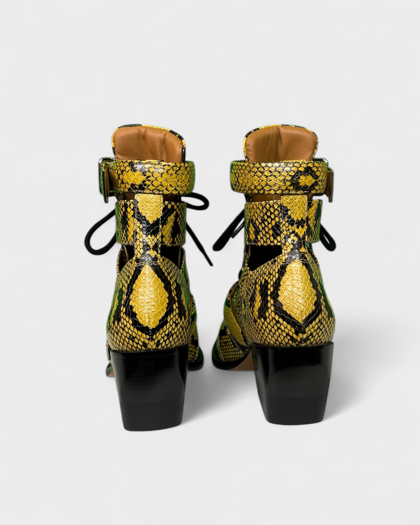 Chloé yellow snake boots, 8