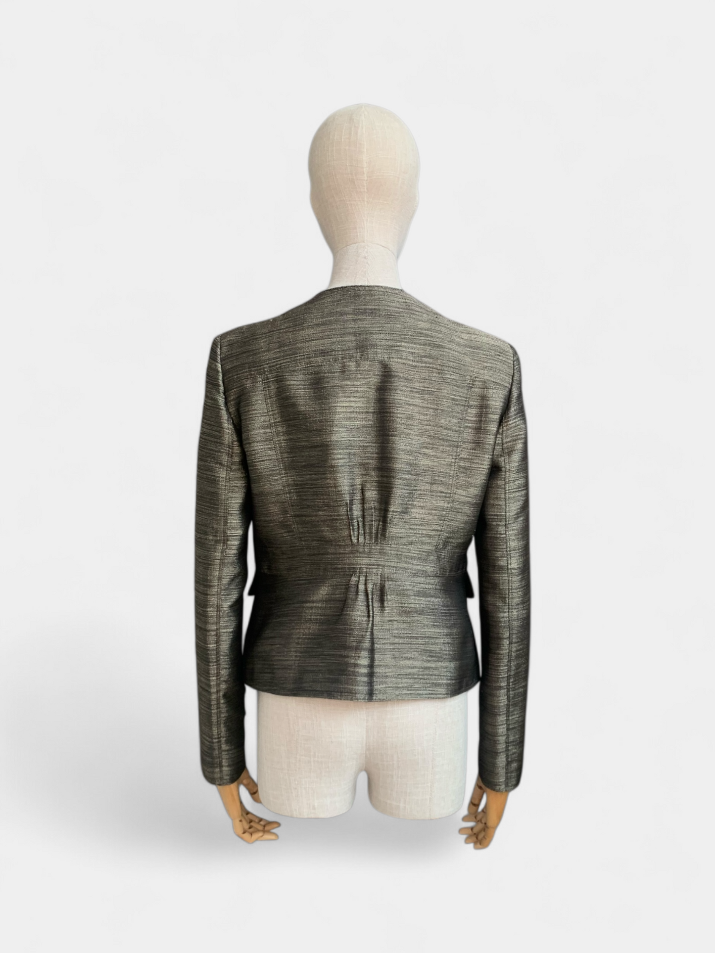 Burberry Lindon Gold Metallic Jacket, 8