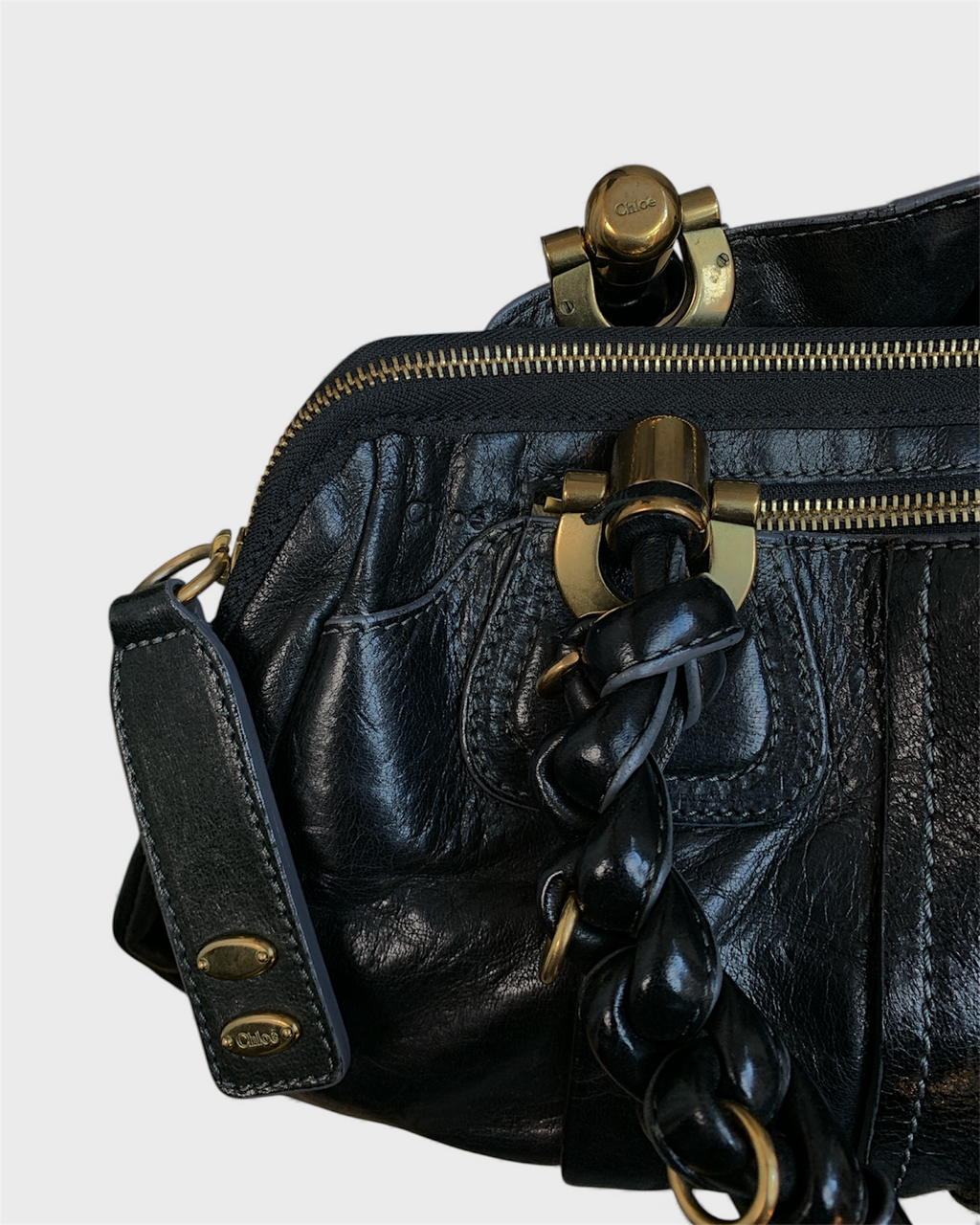 Héloïse black leather bag, Chloé
