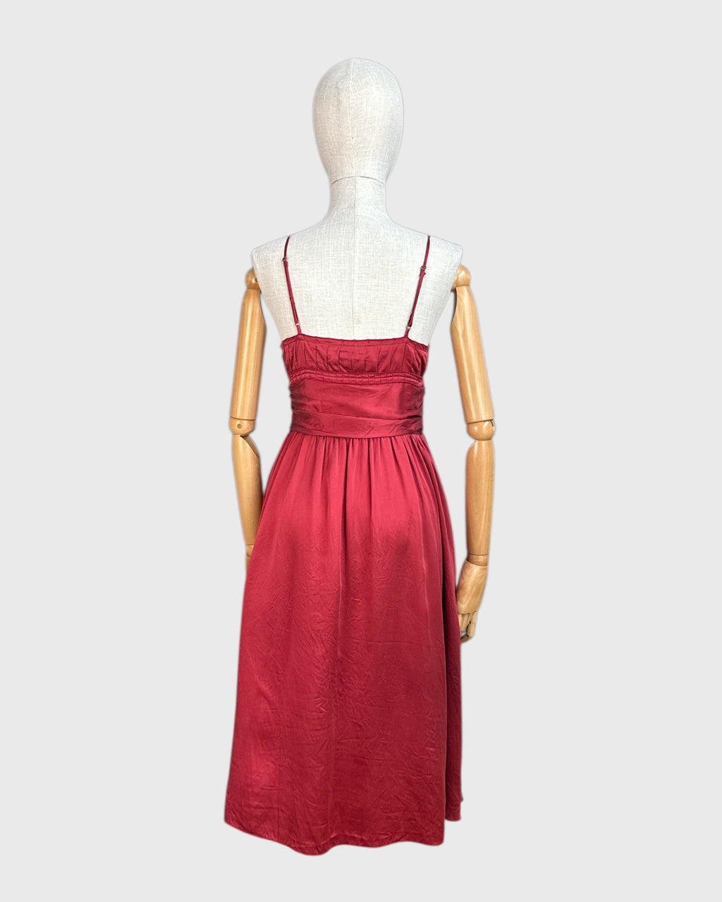 Jacob red 100% silk dress, size S
