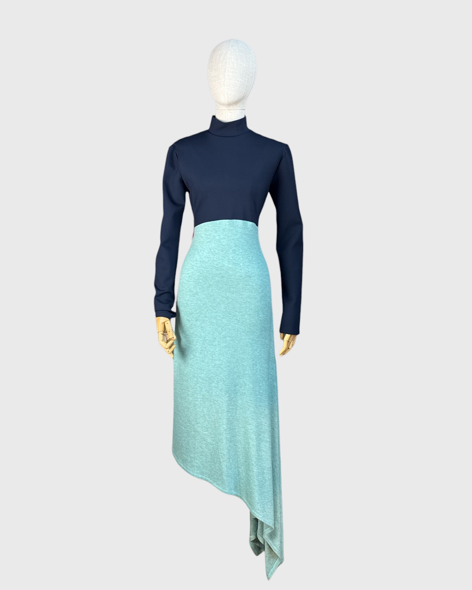 Marie Saint Pierre two-tone asymmetrical dress, size M