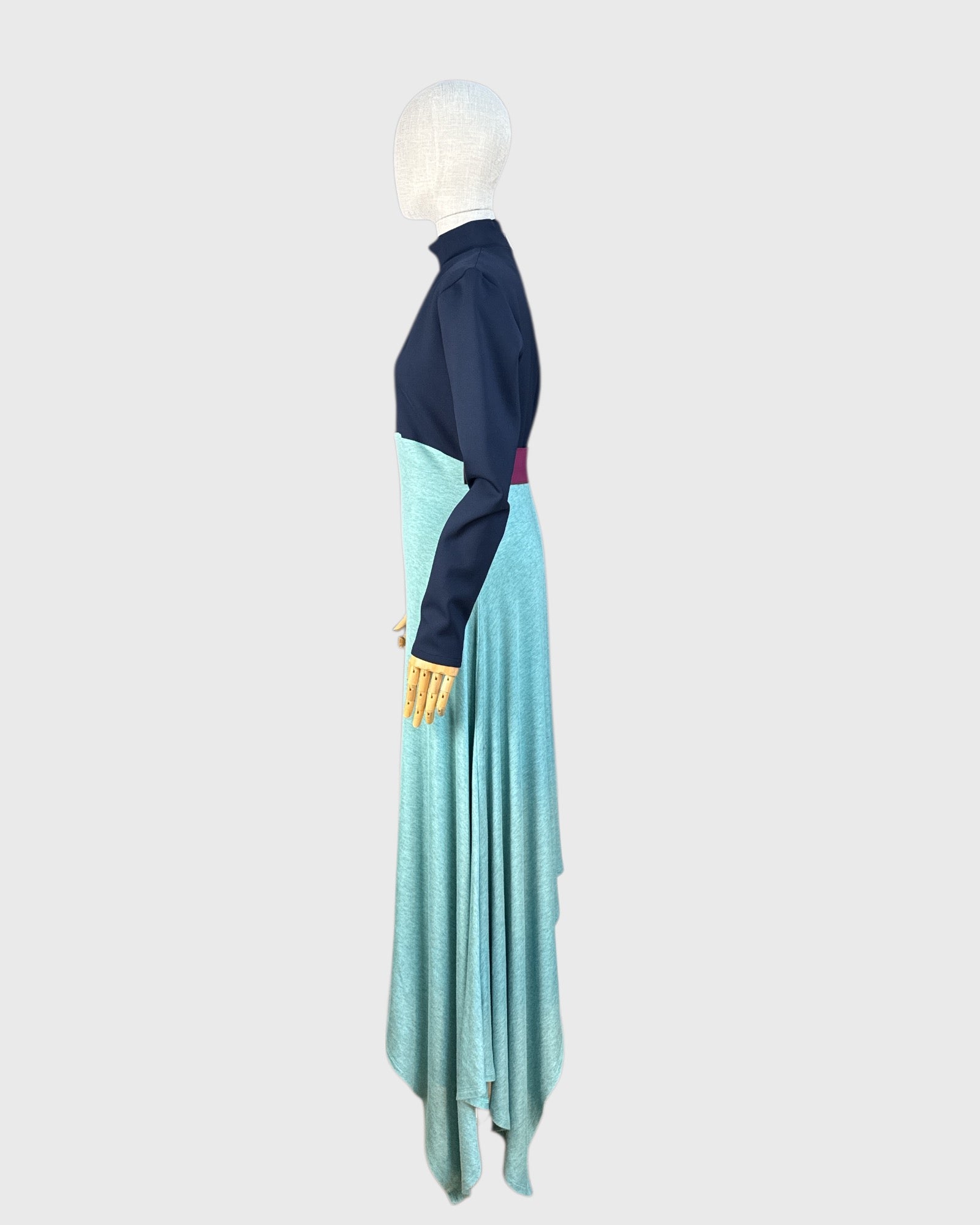 Marie Saint Pierre two-tone asymmetrical dress, size M