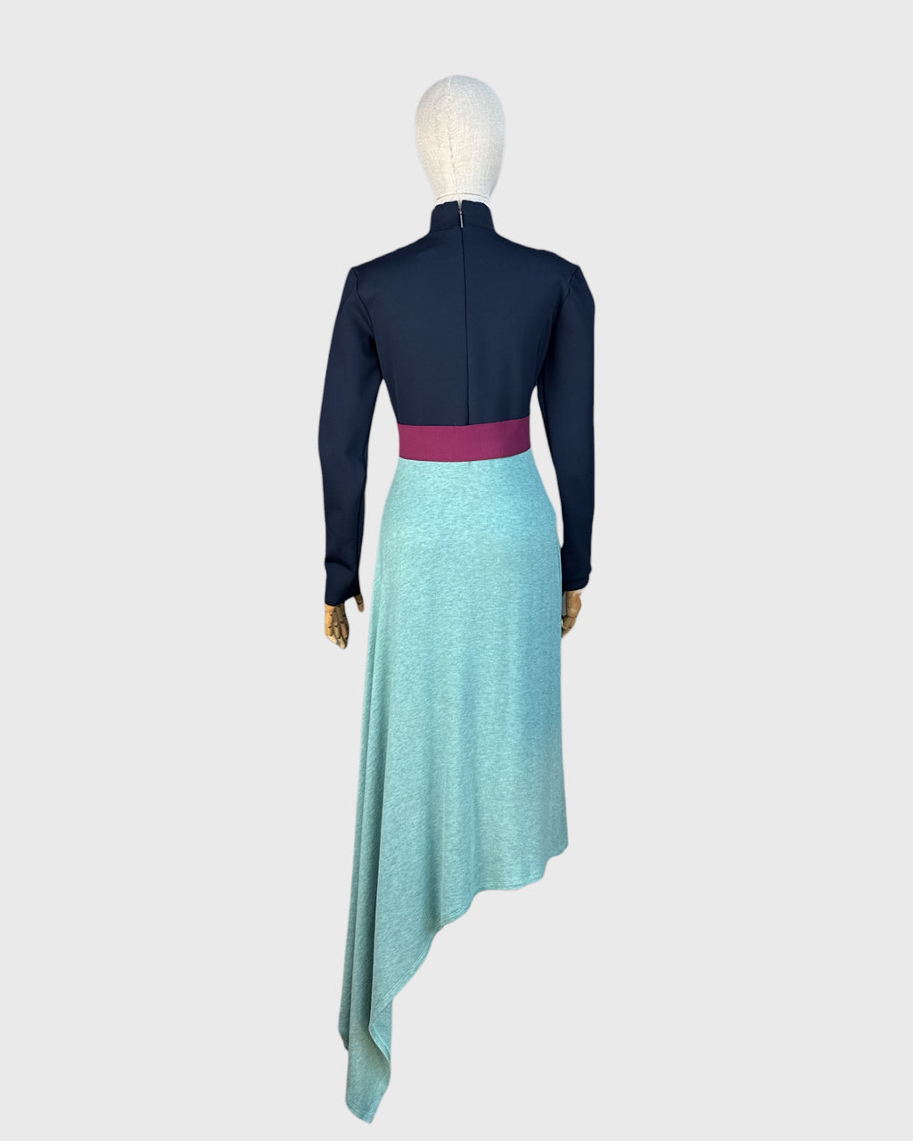 Marie Saint Pierre two-tone asymmetrical dress, size M