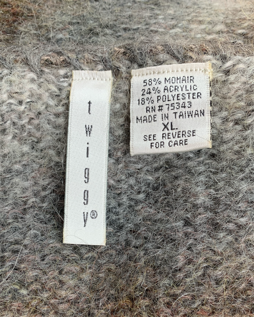Twiggy mohair cardigan, XL
