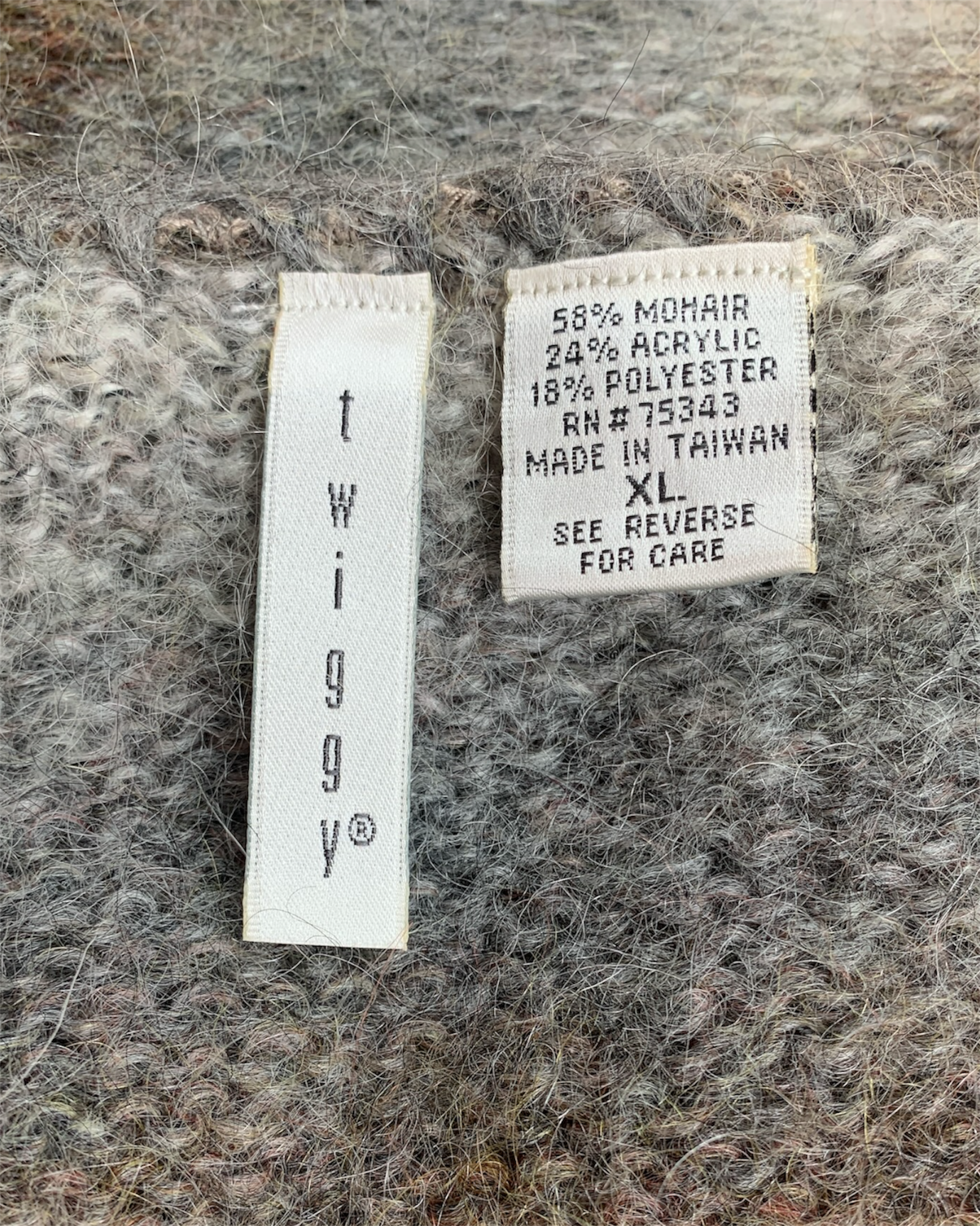 Twiggy mohair cardigan, XL