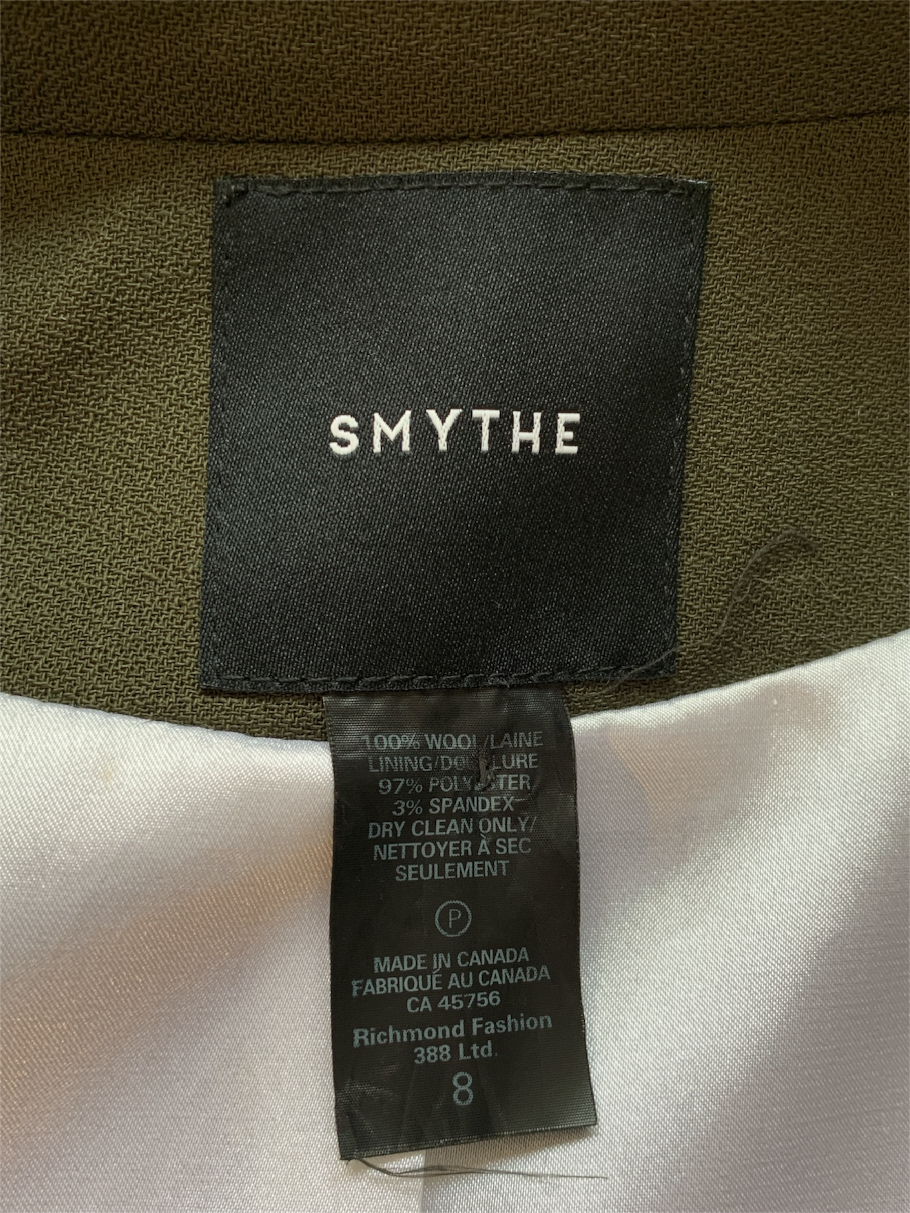 Smythe jacket, size 8