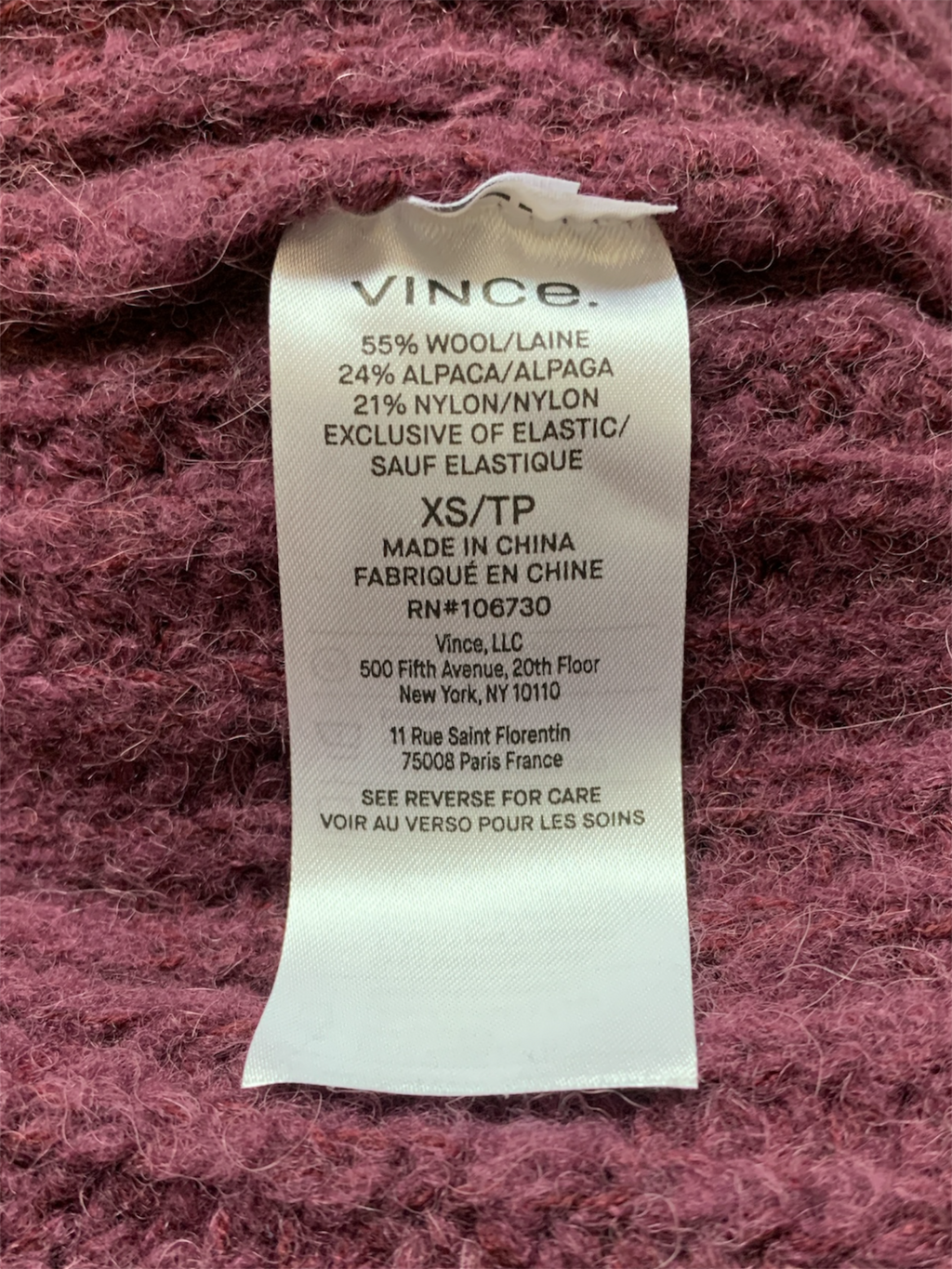 Vince sweater, XS