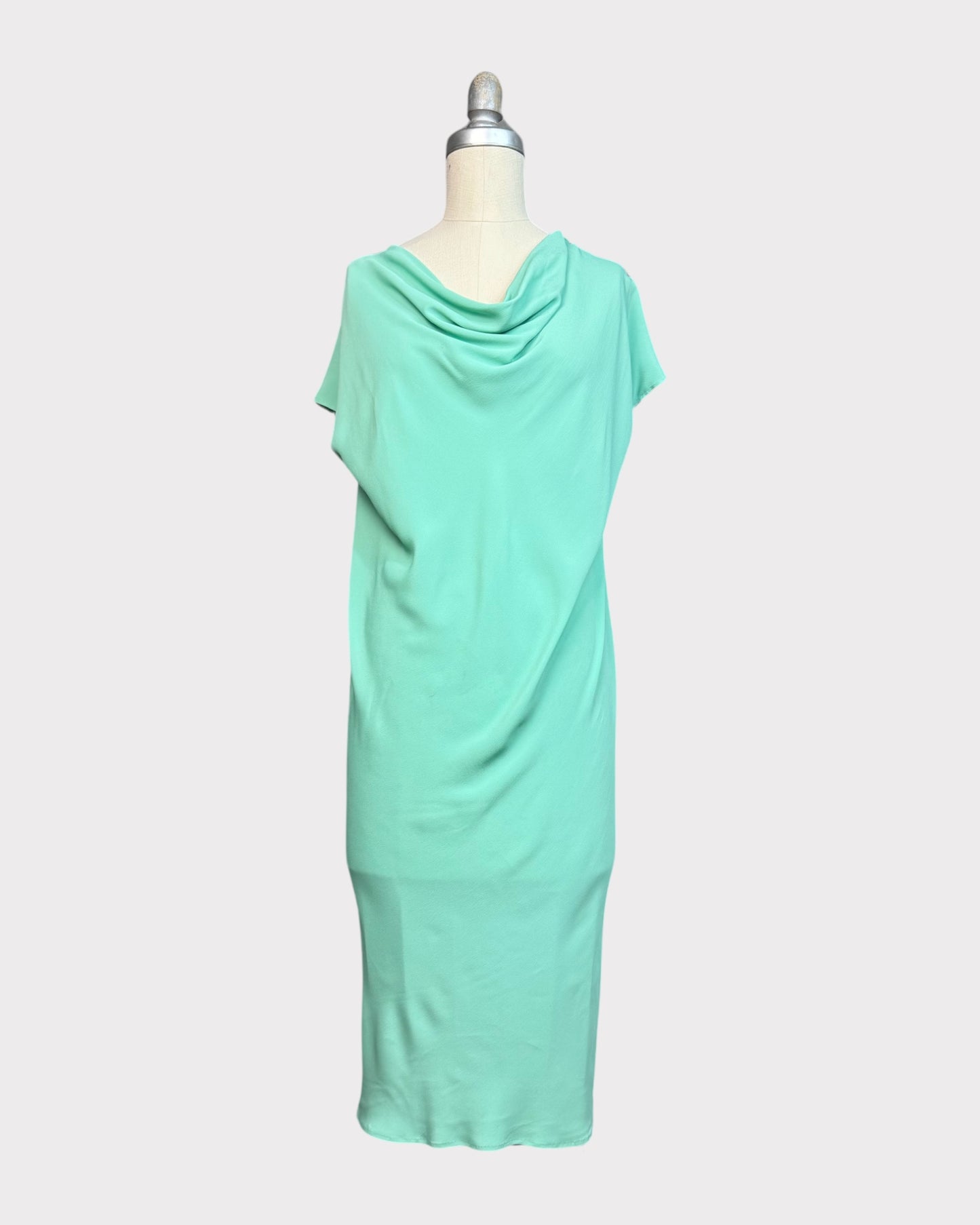 Liviana Conti turquoise silk blend dress