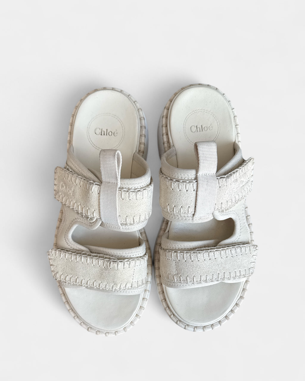 Chloé Lilli Beige leather sandals, 38