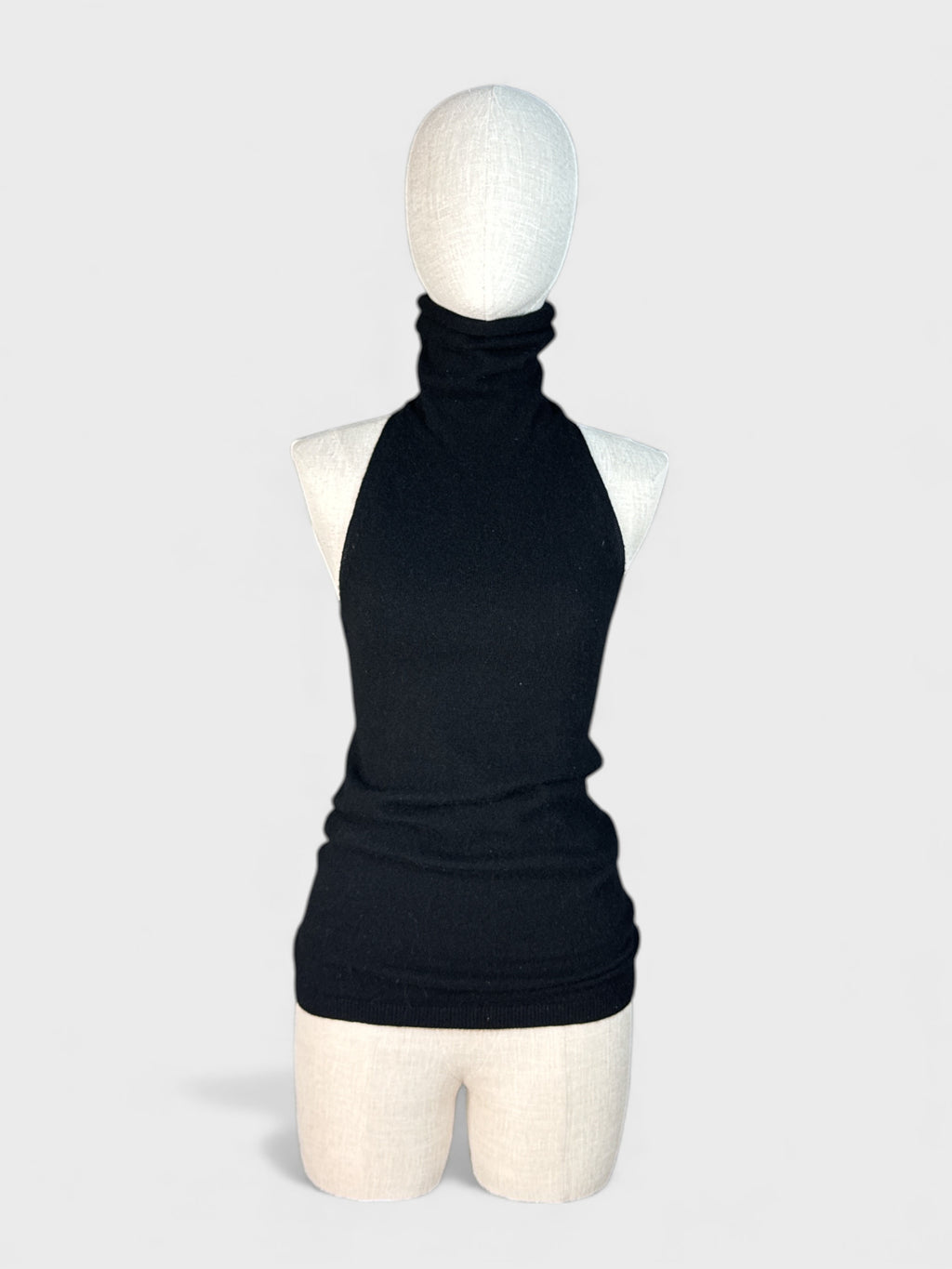 Cami col roulé 100% cashmere Noir Club Monaco , S