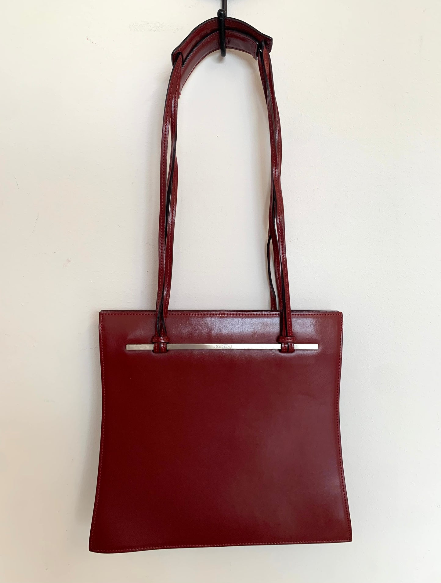 Kenzo burgundy leather bag
