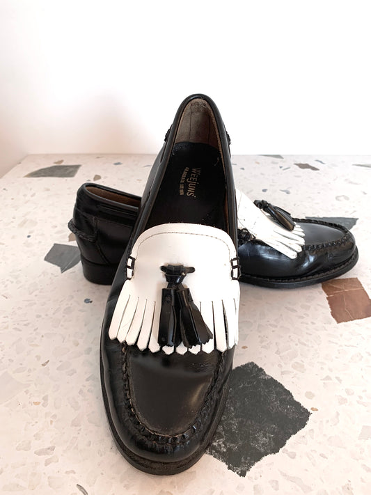 Loafers Weejuns noir & blanc
