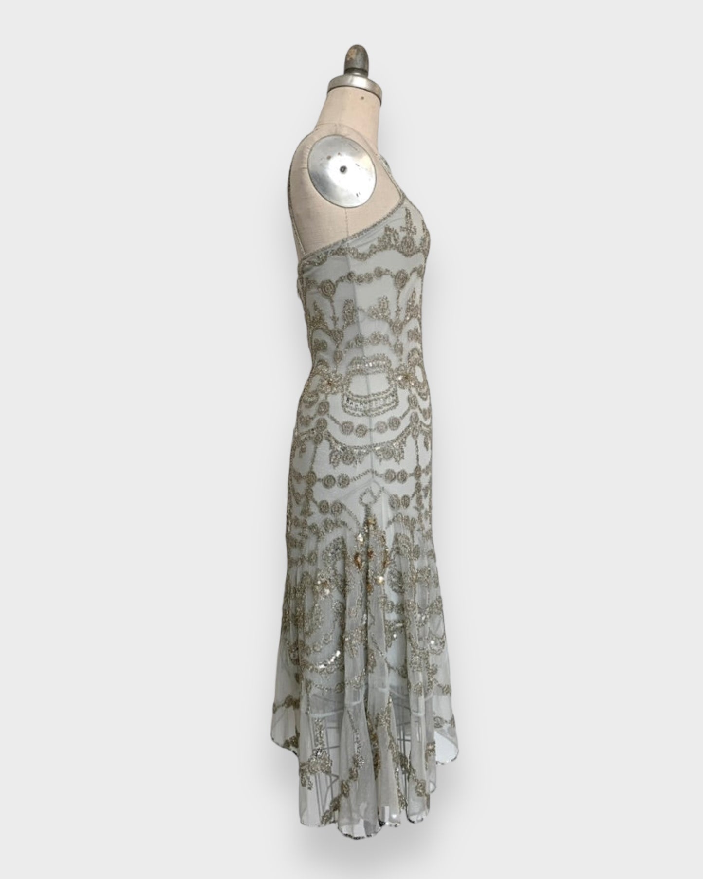 Gray beaded dress