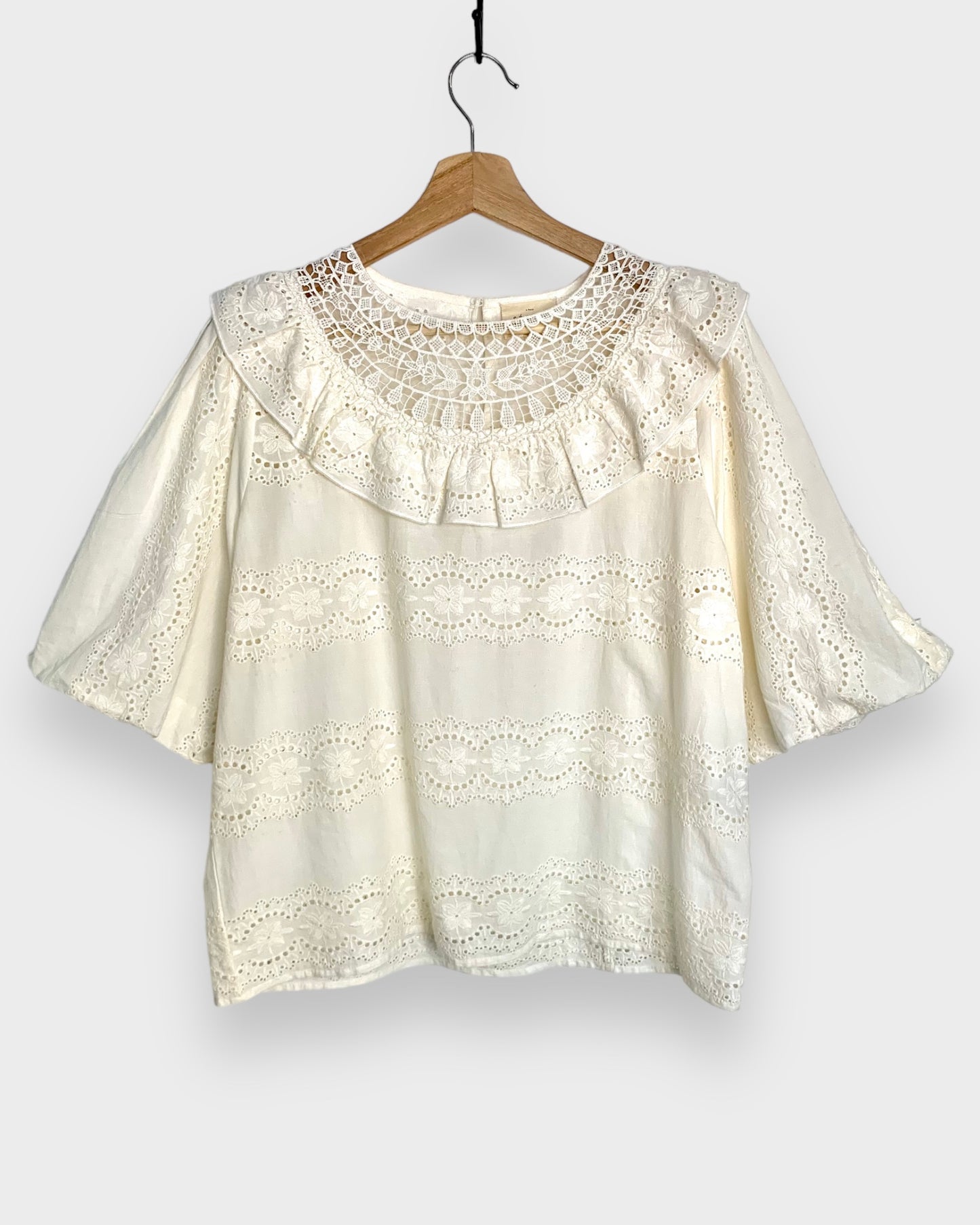 Sezane white cotton blouse